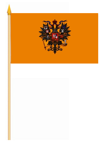 Zar Russland Standarte (1858-1917) Stockflagge 30x45 cm