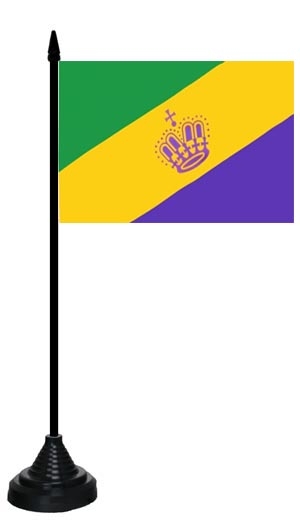 Mardi Gras Tischflagge 10x15 cm