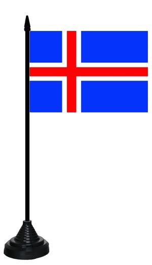 Island Tischflagge 10x15 cm