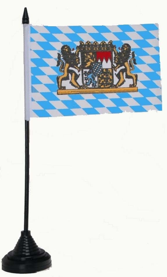 Bayern mit Löwe Tischflagge 10x15 cm