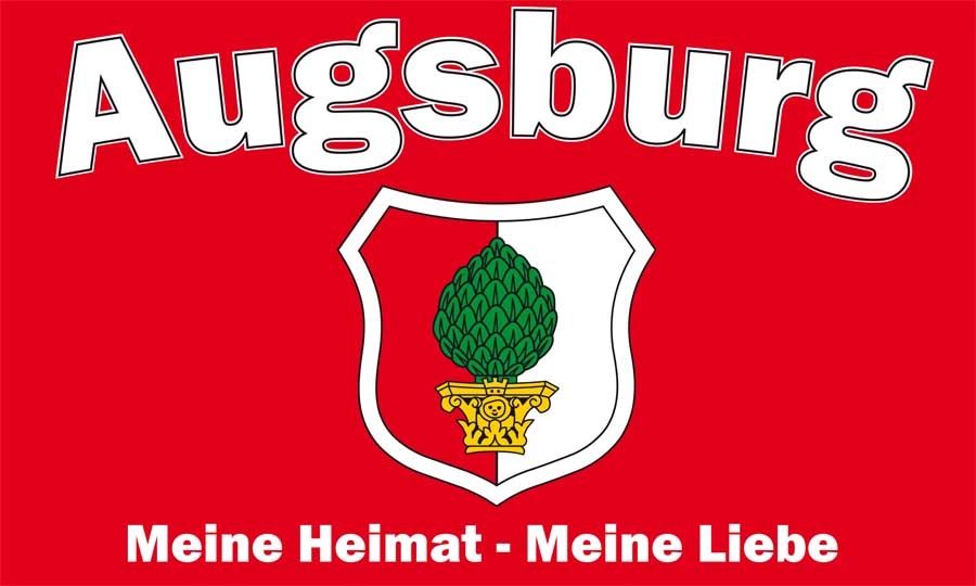 Augsburg Meine Heimat Meine Liebe Flagge 90x150 cm