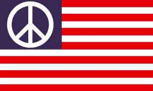 Peace - USA Flagge 90x150 cm