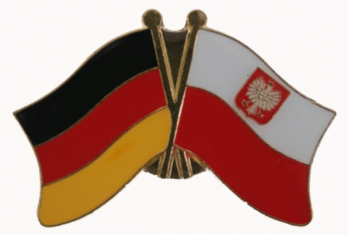 Deutschland / Polen mit Wappen Freundschaftspin