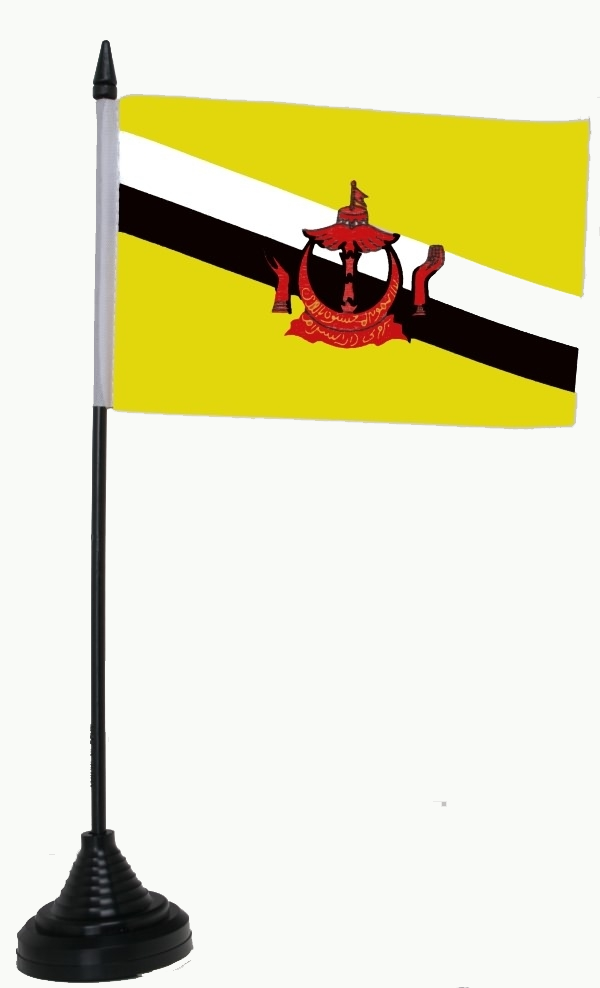 Brunei Tischflagge 10x15 cm