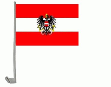 Österreich mit Wappen Autoflagge 30x45 cm