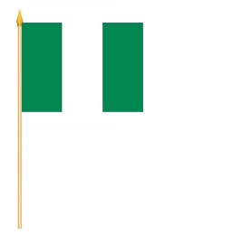 Nigeria Stockflagge 30x45 cm