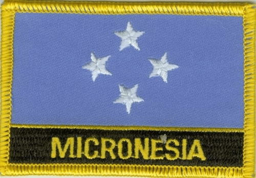 Mikronesien Aufnäher / Patch mit Schrift
