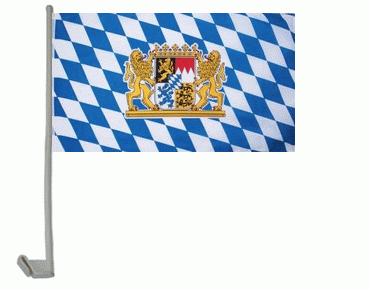 Bayern mit Löwen Staatswappen Autoflagge 30x45 cm