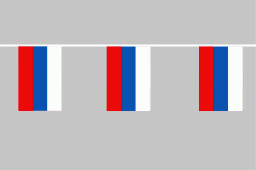 Russland Flaggenkette 6 Meter / 8 Flaggen 30x40 cm