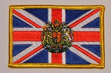 Großbritannien mit Wappen Aufnäher / Patch 8 x 5 cm (F)