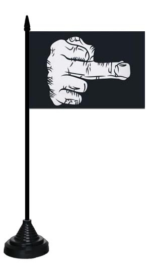 Hand mit Stinkefinger Tischflagge 10x15 cm