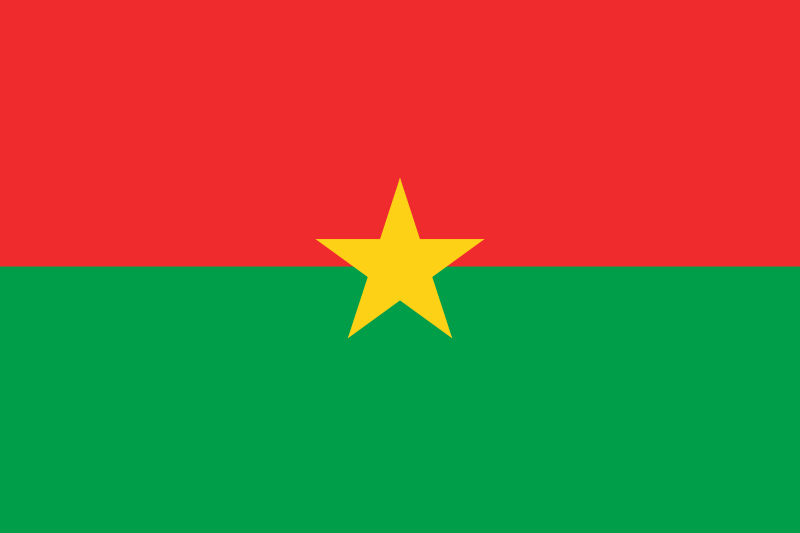 Burkina Faso Aufkleber 8 x 5 cm