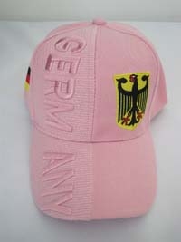 Deutschland rosa mit Wappen Germany Baseballcap