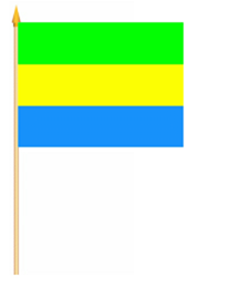 Gabun Stockflagge 30x45 cm