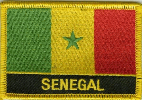 Senegal Aufnäher / Patch mit Schrift