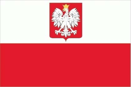 Polen mit Wappen Aufkleber 8 x 5 cm