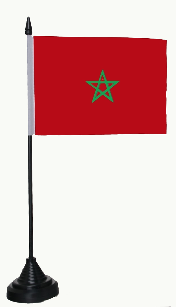 Marokko Tischflagge 10x15 cm