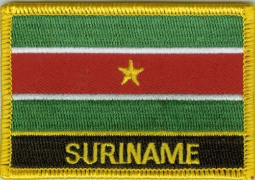 Surinam Aufnäher / Patch mit Schrift