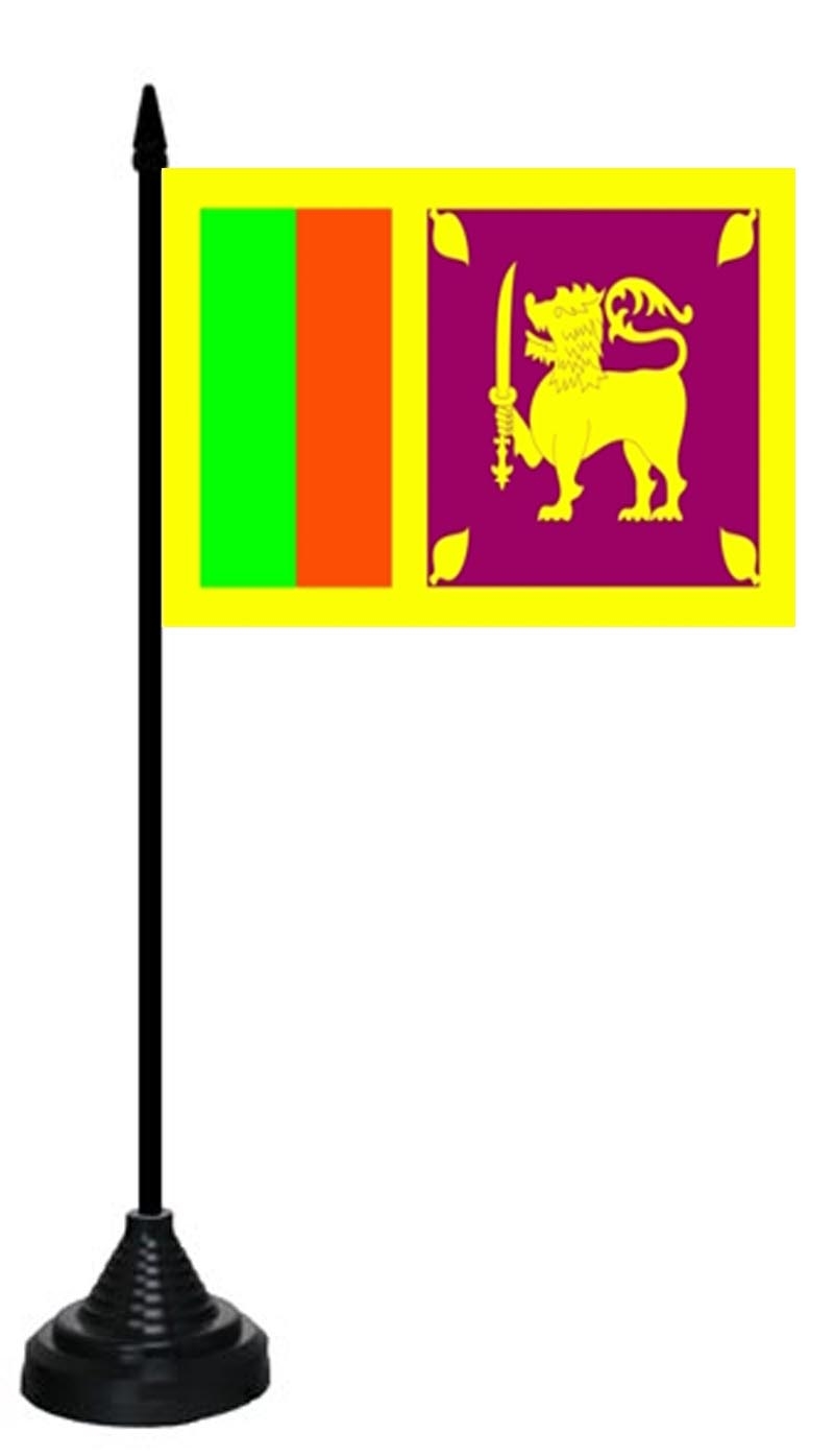 Sri Lanka Tischflagge 10x15 cm