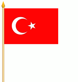 Türkei Stockflagge 30x45 cm