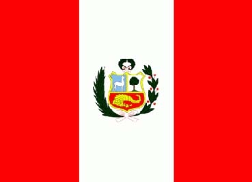 Peru mit Wappen Aufkleber 8 x 5 cm