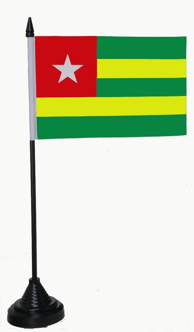 Togo Tischflagge 10x15 cm