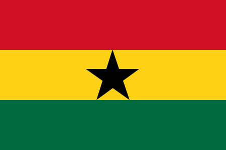 Ghana Flagge 150x250 cm rostige Ösen