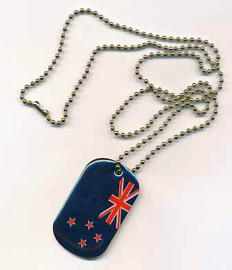 Neuseeland Dog Tag 30x50 mm (Erkennungsmarke)