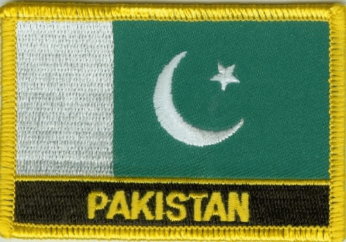 Pakistan Aufnäher / Patch mit Schrift