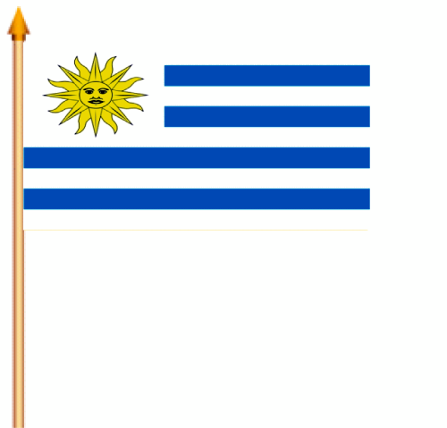 Uruguay Stockflagge 30x45 cm