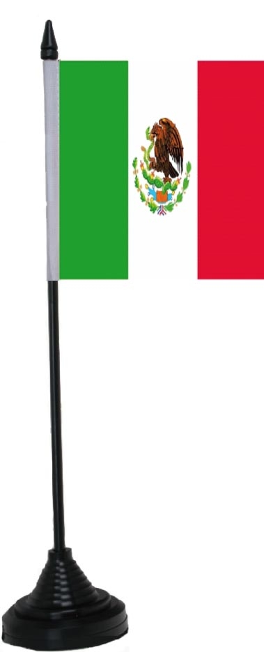 Mexiko Tischflagge 10x15 cm