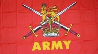 British Army mit Aufschrift Army Flagge 90x150 cm Abverkauf