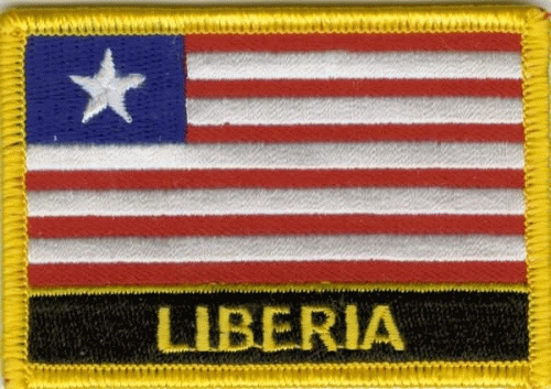Liberia Aufnäher / Patch mit Schrift