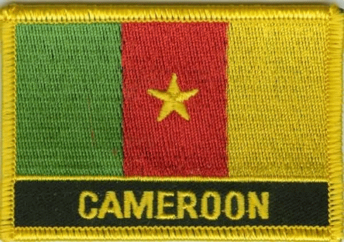 Kamerun Aufnäher / Patch mit Schrift
