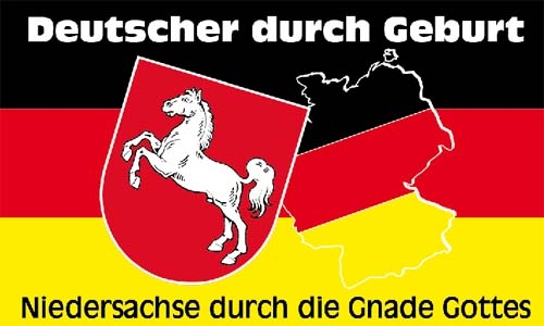 Niedersachse durch die Gnade Gottes Flagge 90x150 cm