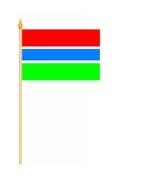 Gambia Stockflagge 30x45 cm