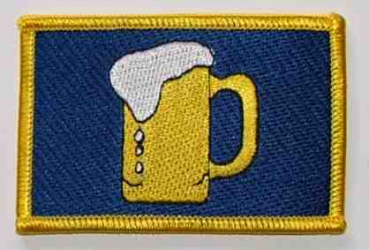 Bier Aufnäher / Patch 8 x 5 cm