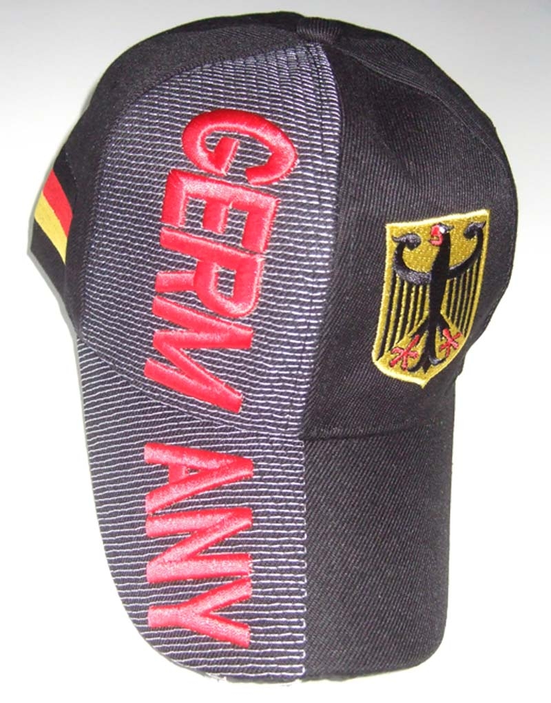 Deutschland schwarz, rote Schrift Germany Baseballcap