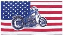 USA mit Motorrad Flagge 90x150 cm