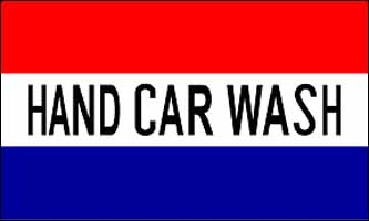 Hand Car Wash Flagge 90x150 cm Abverkauf