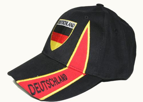 Deutschland roter Streifen Baseballcap schwarz