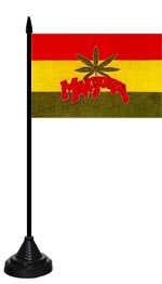 Marihuana Cannabis Tischflagge 10x15 cm