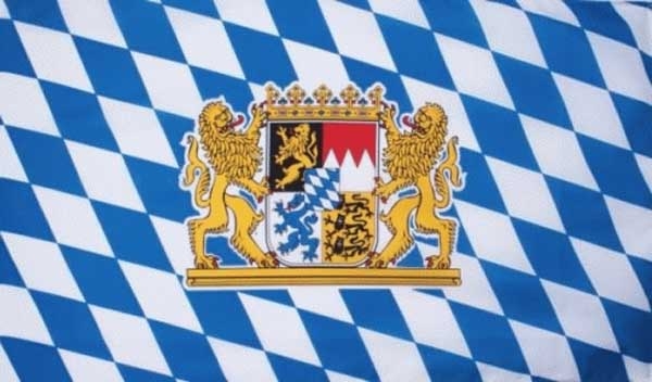 Bayern mit Löwen Staatswappen Bootsflagge 30x45 cm