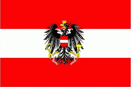 Österreich mit Wappen Flagge 90x150 cm
