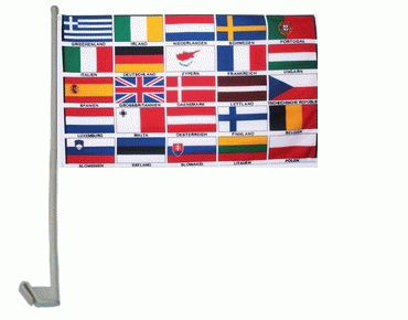 Europa 25 Länder Autoflagge 30x40 cm