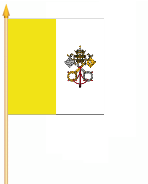 Vatikan Stockflagge 30x45 cm