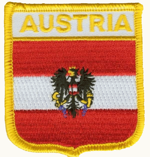 Österreich mit Wappen Wappenaufnäher / Patch