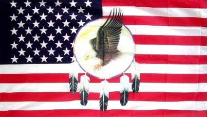 USA Adler Dreamcatcher Flagge 90x150 cm