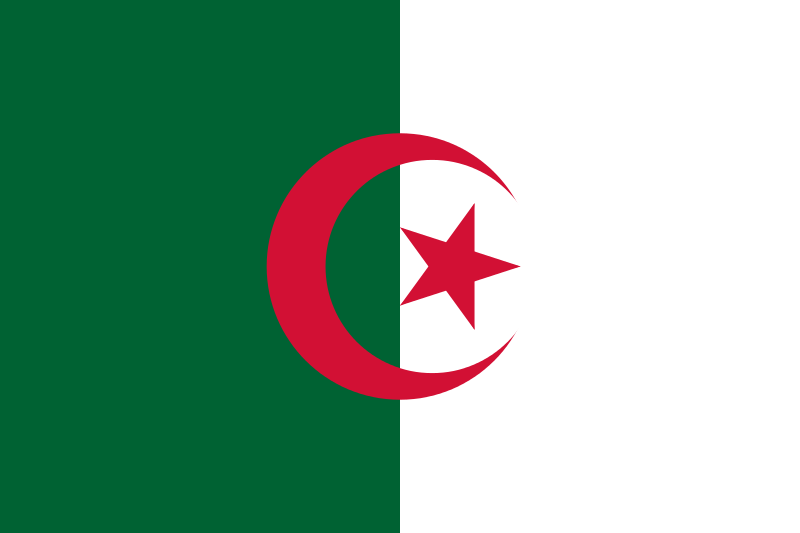 Algerien Aufkleber 8 x 5 cm