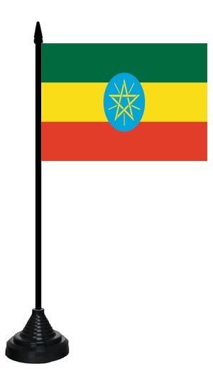 Äthiopien mit Stern Tischflagge 10x15 cm